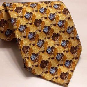 Ermenegildo Zegna Golden Blues Brown 100% Silk Tie